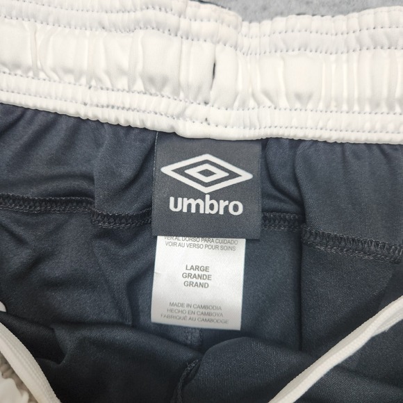 Umbro Pants Mens Large Black White Track Logo Soccer Gym Casual - Picture 4 of 8